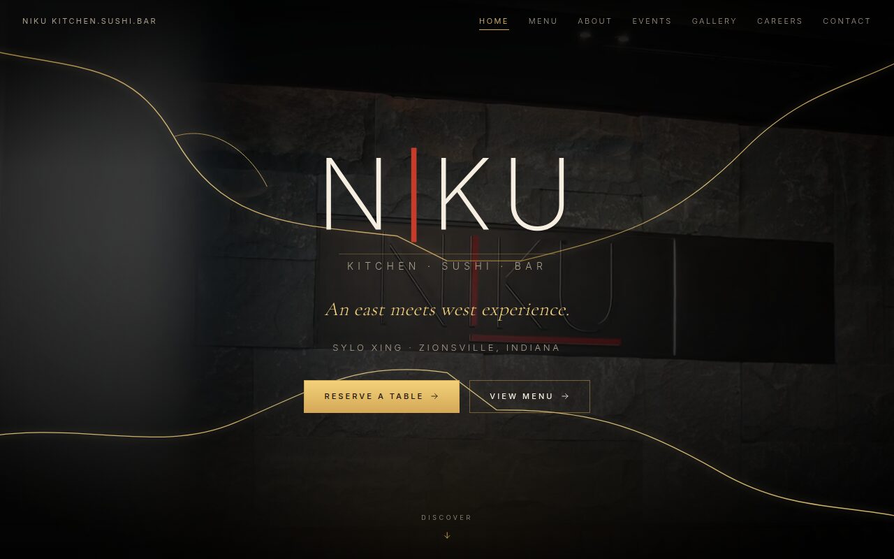 Niku Sushi and Grill website