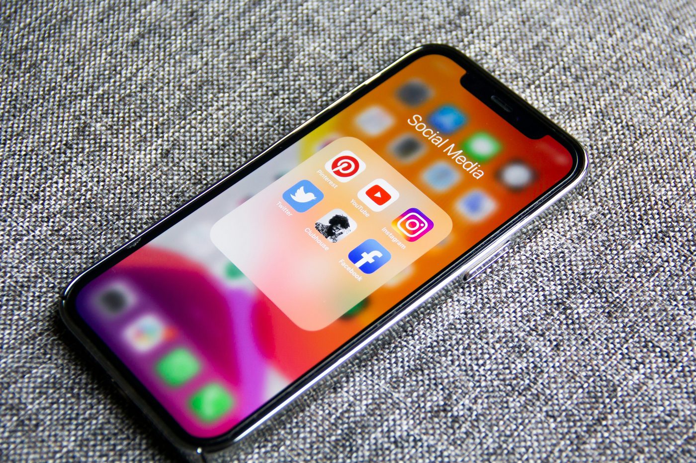 Phone with social media apps